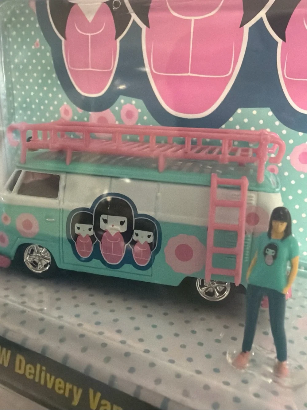 M2 Machines 1960 VW Delivery Van Toy - Pink & Aqua